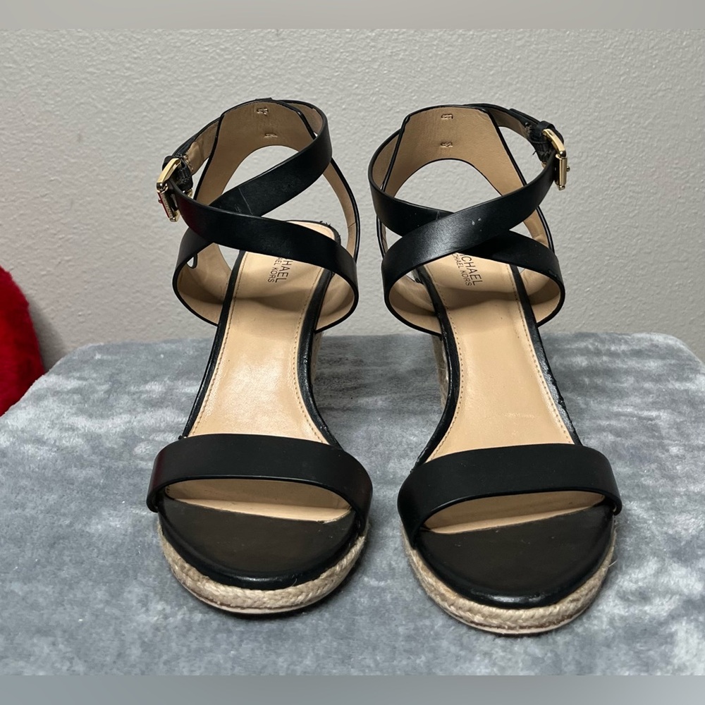 Michael Kors Black Wedge Sandals